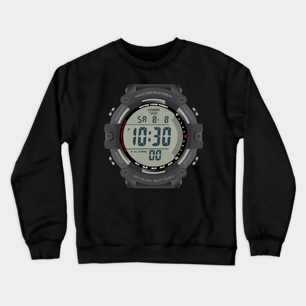 AE1500 Black and Red Crewneck Sweatshirt by RadDadArt